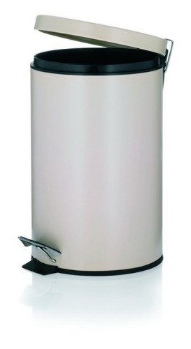 Kela Treteimer Silent Close Joshua Metall beige Matt 39cmh 25cmØ 12L