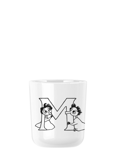 Moomin ABC Tasse - M 0.2 l. weiß, Maße: 74 x 74 x 83 mm