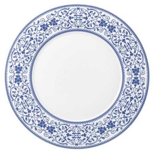 Seltmann Platzteller 34 cm, rund, Form: Savoy, Dekor: 57513 Grand Blue, hohe Kantenschlagfestigkeit, Made in Germany