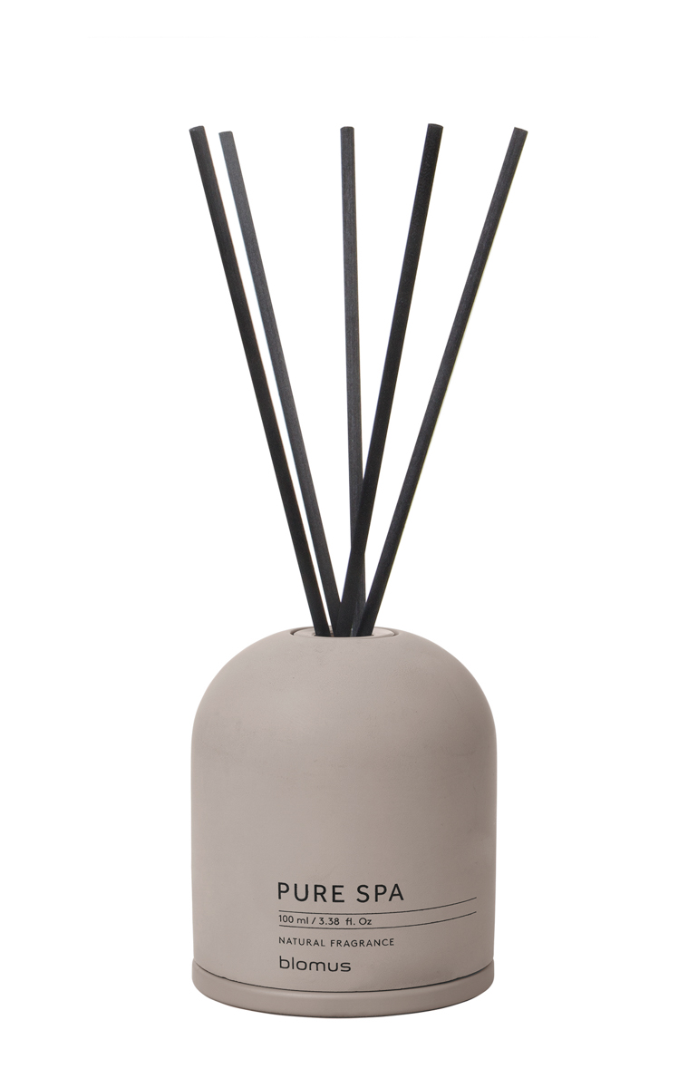 Raumduft Set -FRAGA- Satellite, Ø 9 cm. Material: Beton, Glas farbig, Kunststoff. Von Blomus.