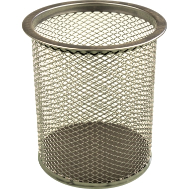 helit Stifteköcher Mesh 9 x 10 cm (Ø x H) Metall silber