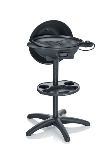 Severin Standgrill mit Haube, ca. 2000 W, Grillplatte mit keramischer Beschichtung, 2,8 m Zuleitung, integriertes