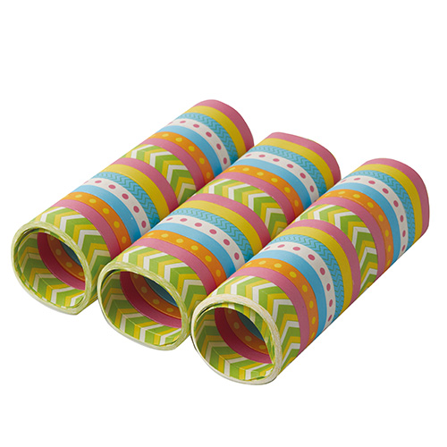 3 Luftschlangen 4 m farbig "Motiv sortiert" von PAPSTAR