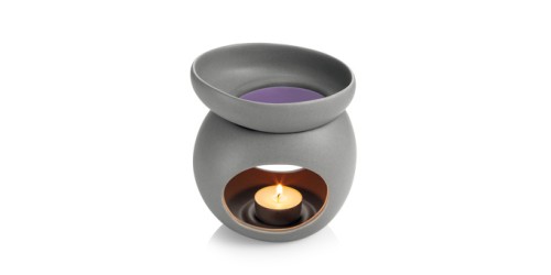 Duftwachslampe FANCY HOME Stones, grau