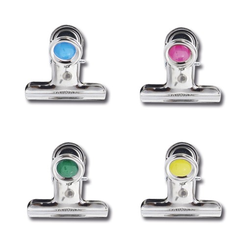 Zeller Magnet-Set Clips, 4-tlg., Metall