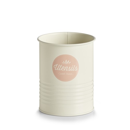 Utensilienhalter, Metall, Ø11,2x15 cm. Farbe: creme/rosé Kochlöffel, Schneebesen oder Besteck sind in diesem Utensilienhalter im trendigen