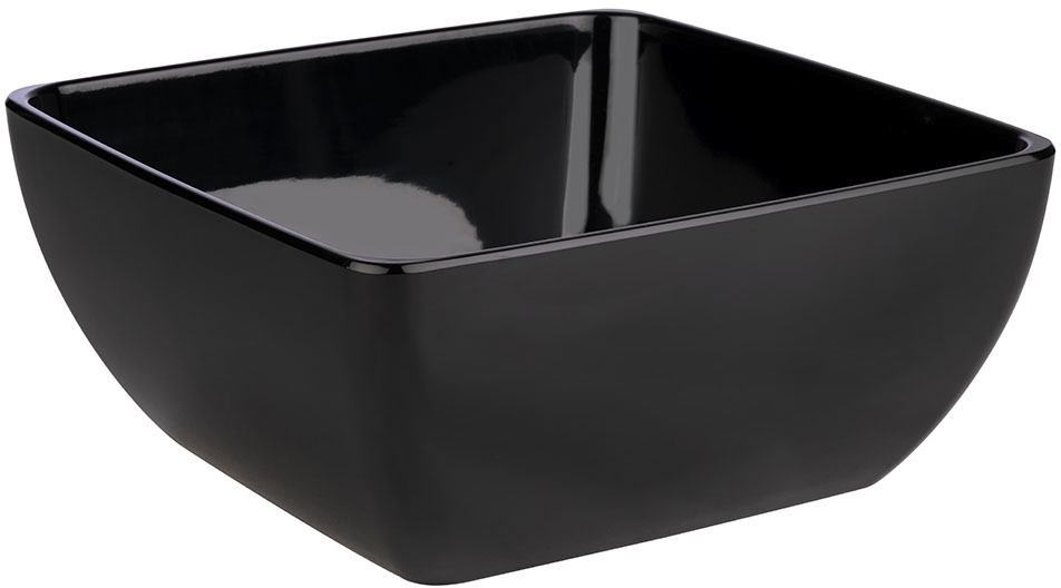 Schale -PURE- 32 x 32 cm, H: 14 cm Melamin, schwarz, 8 Liter spülmaschinengeeignet stapelbar nicht mikrowellengeeignet keine