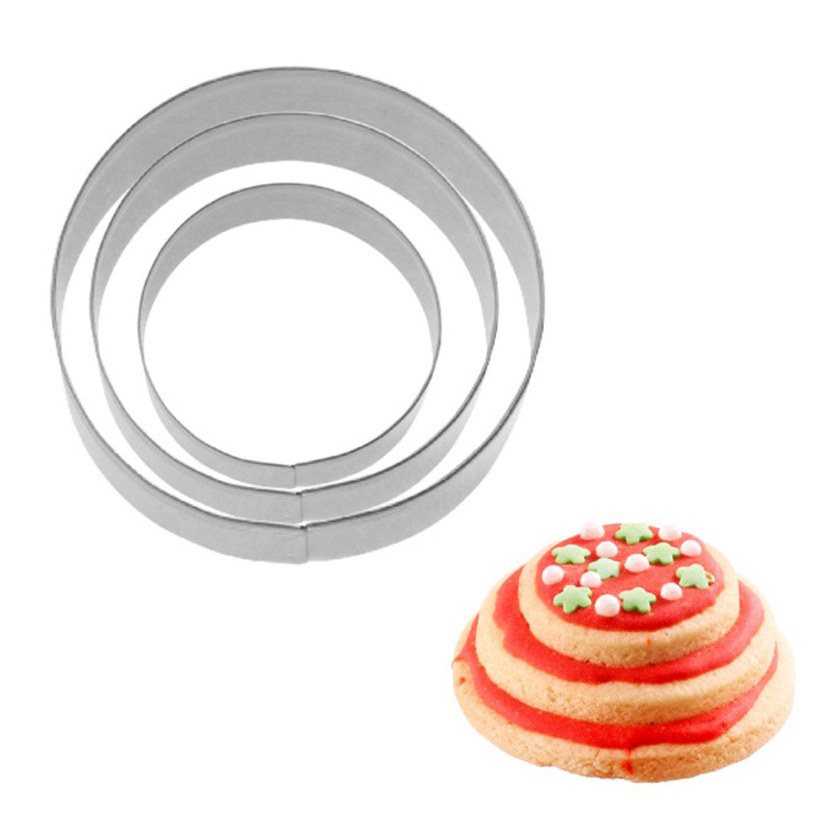 3 Terrassen-Ausstechformen »Ring glatt«, 4 cm, 5 cm, 6 cm