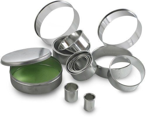 HENDI Ausstechformset - Ø 21-112 mm - mit glattem Rand auf Skinkarte -