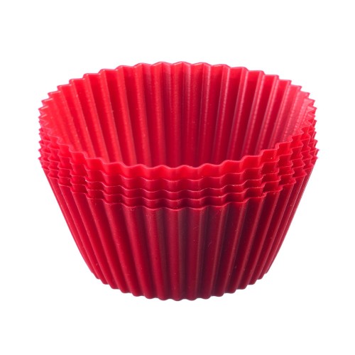Westmark 6 Silikon Muffinformen, ø 7 cm, rot