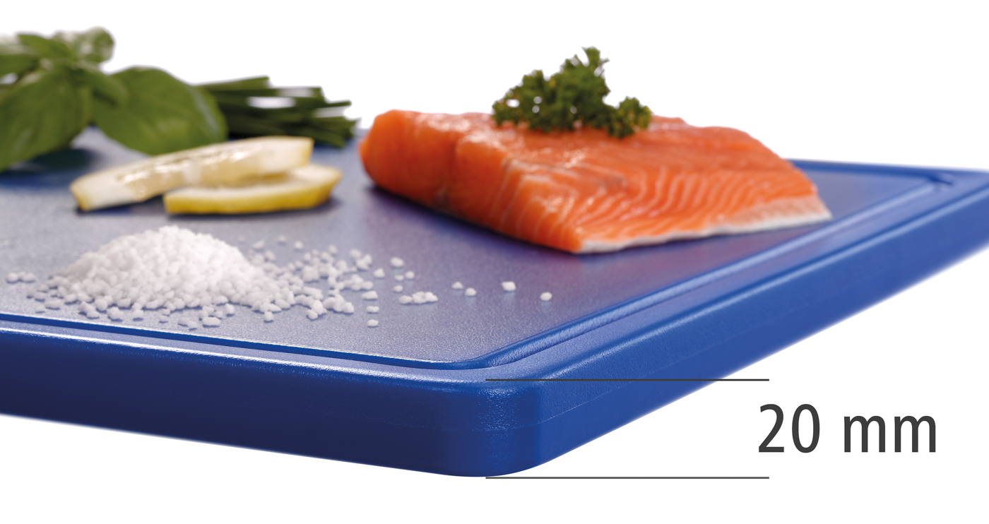 Bartscher Schneidbrett PRO 53x32 B-R |Plattenstärke: 20 mm | Maße: 53 x 32,5 x 2,4 cm.Gewicht: 3,2 kg