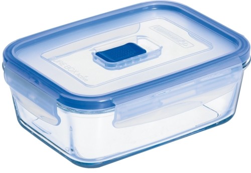 Pure Box Active rechteckig 82cl m. Dkl. * - Luminarc Transparent (gehärtet) / - blauer PP Deckel m.Ventil