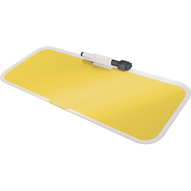Leitz Memoboard Cosy 46,3 x 9 x 19,5 cm (B x H x T) inkl. 1 Stiftehalter, 1 Marker mit Wischer Sicherheitsglas gelb