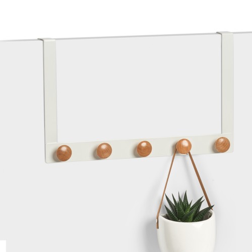 Türhängeleiste, Metall/Holz, weiß. Länge: 410 mm. Breite: 50 mm. Höhe: 250 mm