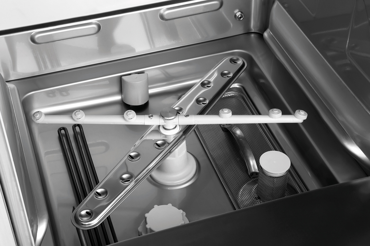 Bartscher Spülmaschine Deltamat TF527 R | Eigenschaften: Engmaschiges Edelstahlsieb ,Softstart-Waschpumpe | Maße: 60 x 64 x 850 cm.