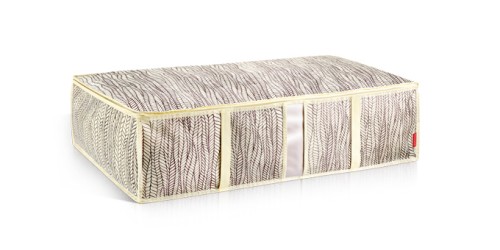 Schutzhülle für Bettdecken FANCY HOME 80 x 52 x 20 cm, cremefarbig