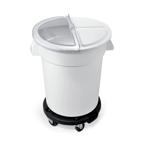 Lebensmittelbehälter, Transporttrolley für 9217 760 und 9217 120.. Material: Polyethylen. Durchmesser: 46 cm. Maße: Höhe: 95 mm