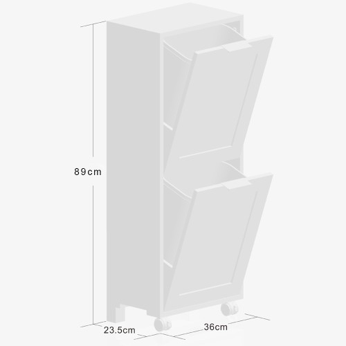 Kesper Küchenwagen mit Mülltrennsystem, weiß