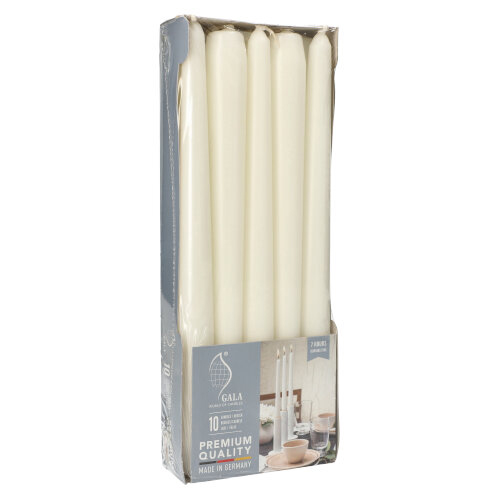 10 Leuchterkerzen Ø 2,3 cm · 25 cm weiss von GALA Basic