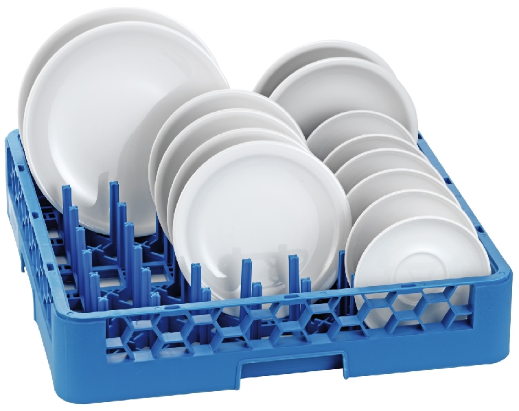 Carlisle Tellerkorb, 50x50 cm, blau, mit langen Fingern, (8 cm) Innenhöhe 8,1 cm, Außenhöhe 10,1 cm