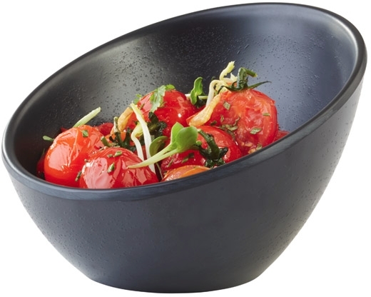 Schale -ZEN- Ø 12,5 cm, H: 8,5 cm Melamin, schwarz, Steinoptik 0,15 Liter spülmaschinengeeignet stapelbar nicht