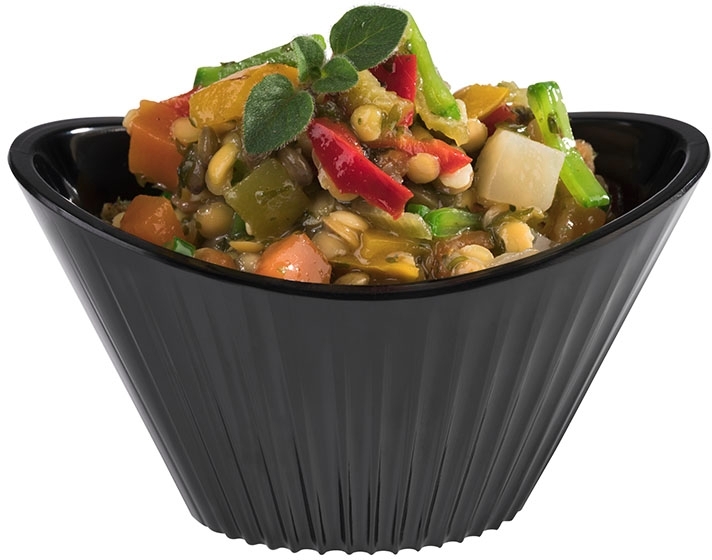 Schale -MINI- 9,5 x 5,5 cm, H: 5,5 cm Melamin, schwarz, 0,07 Liter spülmaschinengeeignet stapelbar nicht mikrowellengeeignet