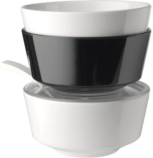 Schale, rund -FLOAT- Ø 20,5 cm, H: 10 cm Melamin, weiß, 1,9 Liter spülmaschinengeeignet stapelbar nicht mikrowellengeeignet