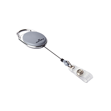 DURABLE Jojo für Ausweishalter STYLE Namensschilder, Sicherheitsausweishalter 0,8m Metall/Kunststoff grau