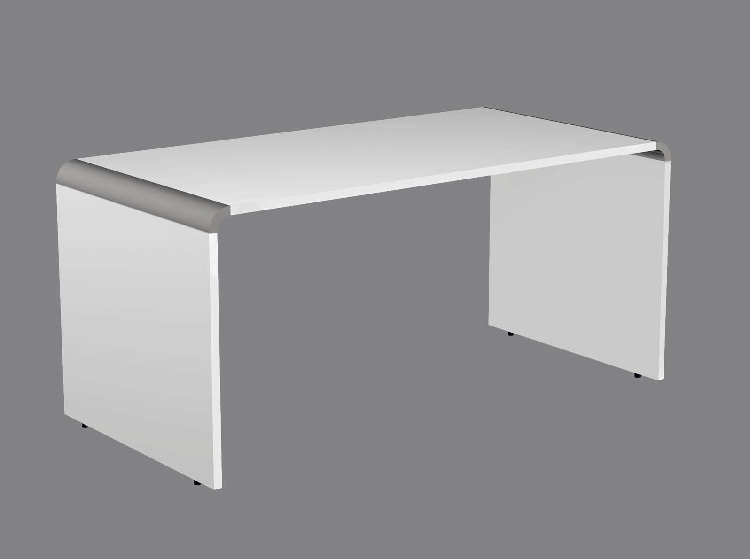 Schreibtisch MODUS, Farbe: lichtgrau, Maße: 160 x 80 x 75cm, stabiles Wangengestell aus Holz mit Stellfüßen