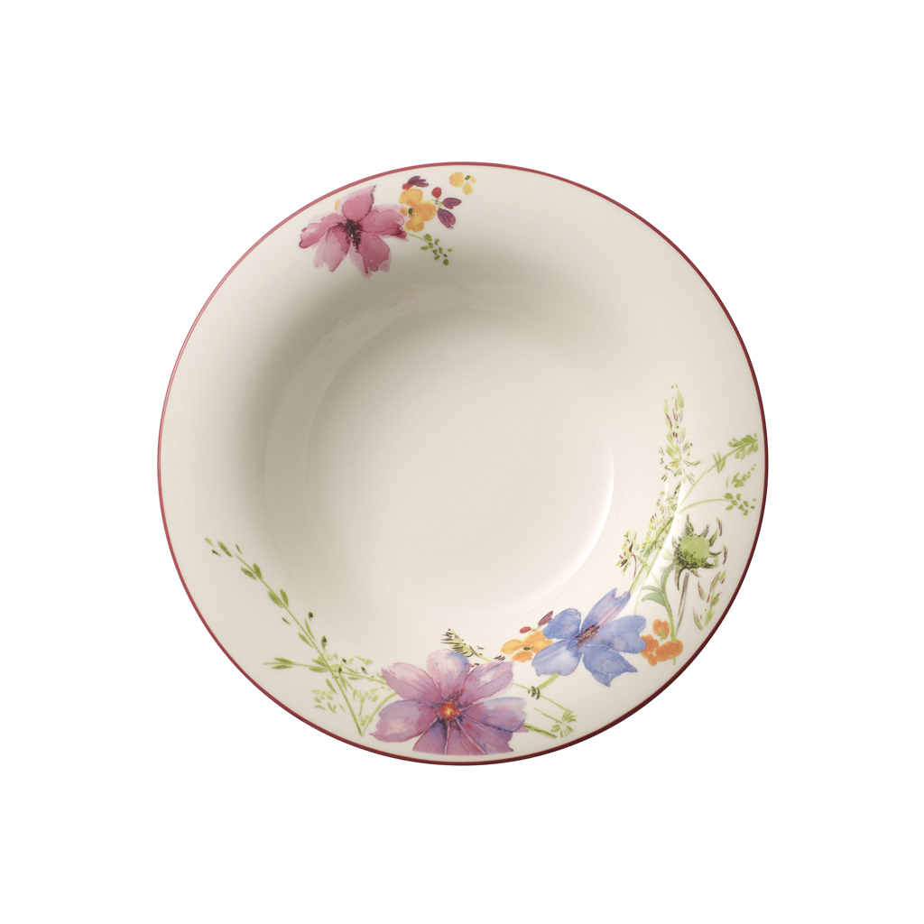 Villeroy und Boch Suppenteller - Maße: 23 x 23 x 4,5 cm / Ser.: Mariefleur Basic