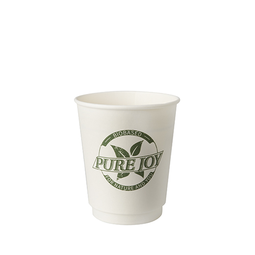 20 Trinkbecher, Pappe 0,2 l Ø 8 cm · 9 cm weiss "Pure Joy" doppelwandig von PAPSTAR