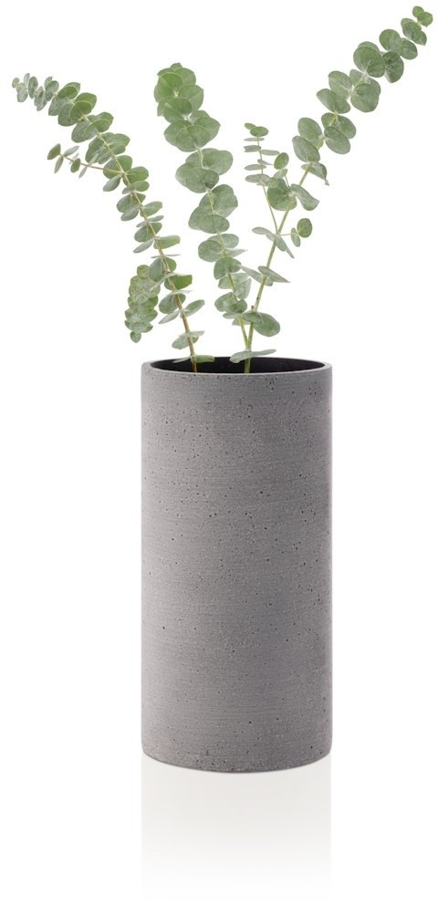 BLOMUS Vase - Dark Grey, H 24 cm, Ø 12 cm - M