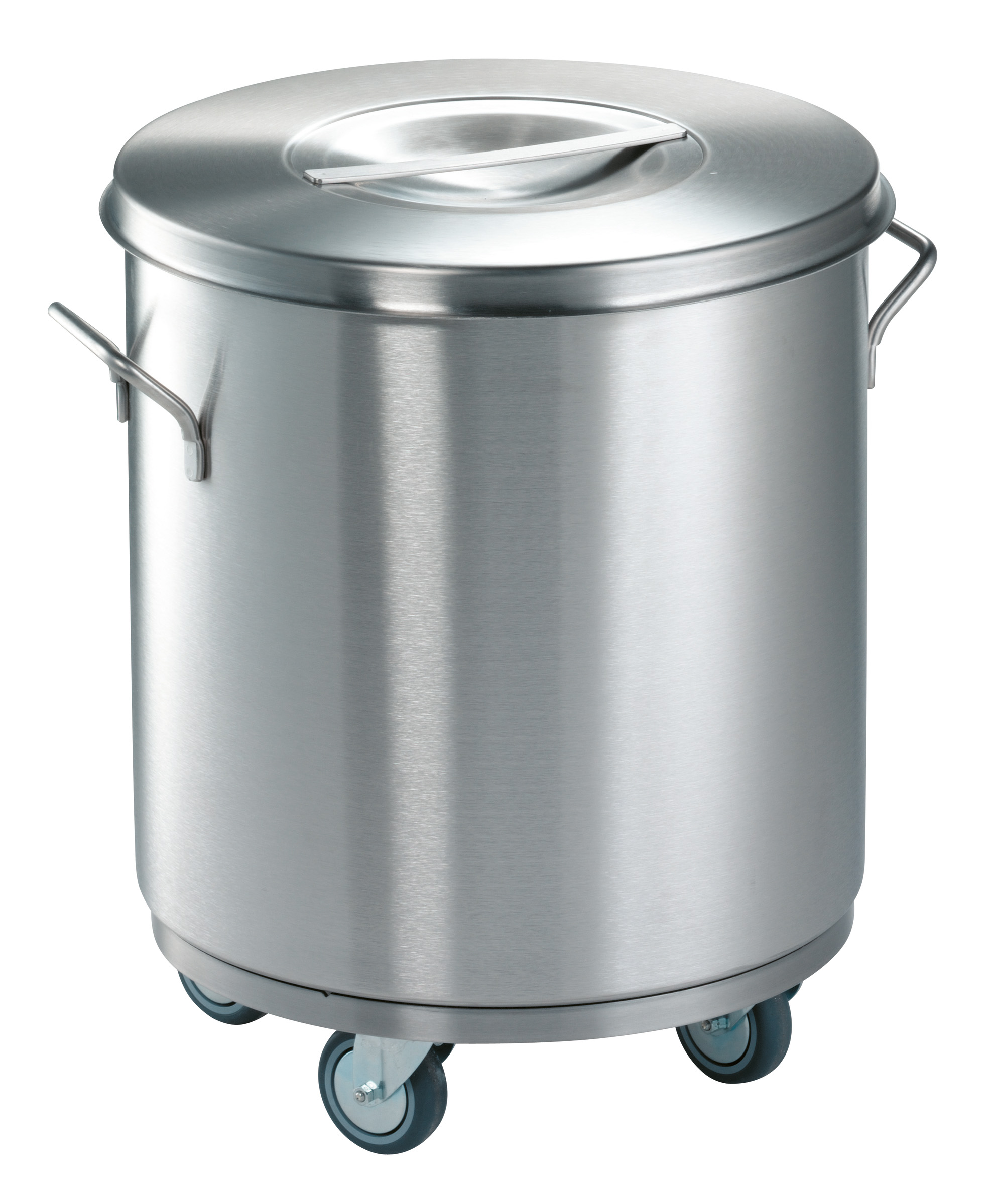 BLANCO Komplett-Behälter inkl. Deckel und Fahrgestell, 4 Lenkrollen Ø 75 mm, stahlverzinkt, Maße: Ø 430 x 495 mm
