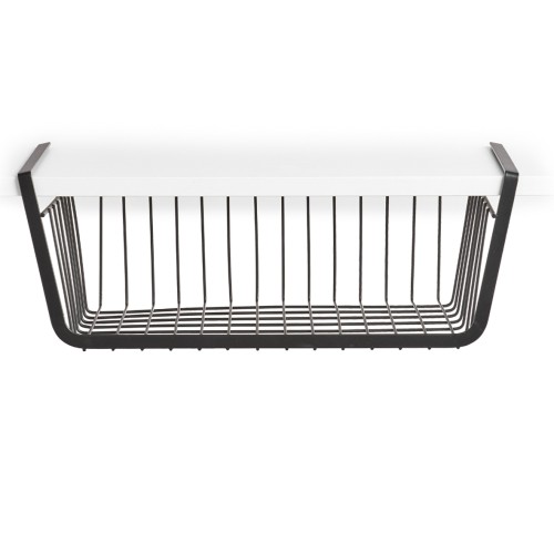 Unter-Fachbodenregal, Metall, schwarz. Länge: 410 mm. Breite: 260 mm. Höhe: 150 mm