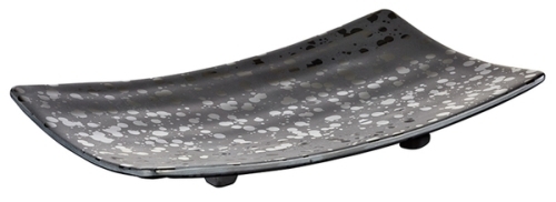 Tablett -GLAMOUR- 22 x 12 cm, H: 3 cm Melamin, schwarz spülmaschinengeeignet stapelbar nicht mikrowellengeeignet keine