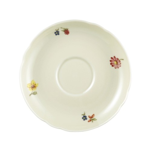 Seltmann Untere zur Kaffeetasse 14,5 cm, Form: Marieluise, Glasur: elfenbein, Dekor: 44714 Blütenmeer