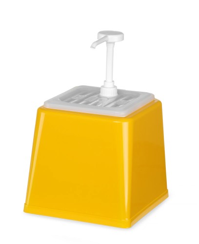 Pump-Soßenspender, HENDI, 2,5L, Gelb, 230x210x(H)250mm