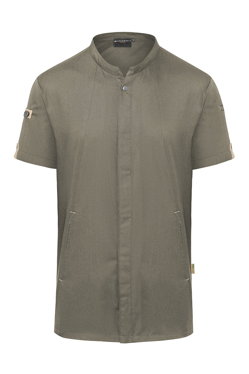 Kurzarm Kochjacke Green-Generation, aus nachhaltigem Material , GR. 54 , Farbe: salbei , von Karlowsky