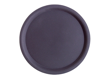 Serviertablett -HAPPY HOUR- Ø 43 cm, H: 1,5 cm glasfaserverstärkte Kunststoff schwarz rutschfeste Oberfläche