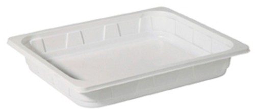 Duni PP-Schale 1/2 GN 325 x 265 x 50 mm Weiß ungeteilt, 100 Stk/Krt (1 x 100 Stk)