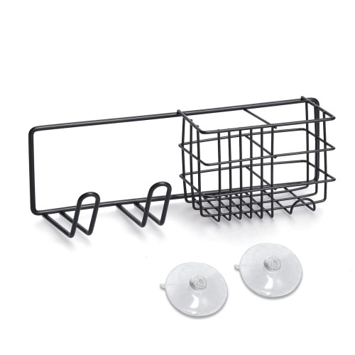 Badregal, Metall, schwarz.