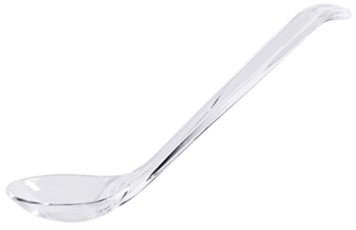 Senflöffel ovale Laffe, aus klarem Kunststoff Länge: 10 cm