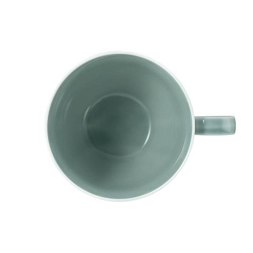 Seltmann Milchkaffeeobertasse 0,35 l mit Relief, rund mit Relief, Form: Beat, weiss Arktisblau, hohe Kantenschlagfestigkeit, Made in Germany