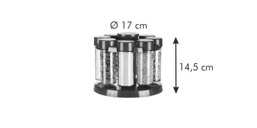 Gewürzdosen im Drehständer SEASON 8 St., anthrazitfarben