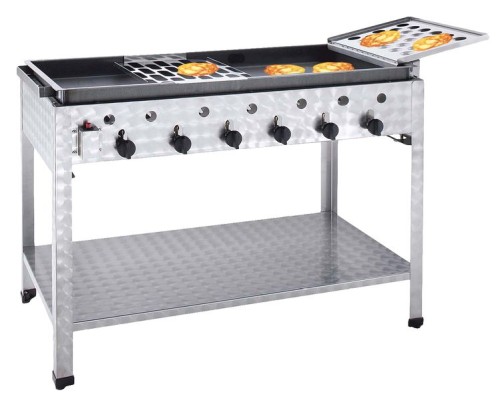 NEUMÄRKER Reibekuchen Gasstandbräter - 6 Brenner nur für Propan-/Butangas 1160x530x830 mm