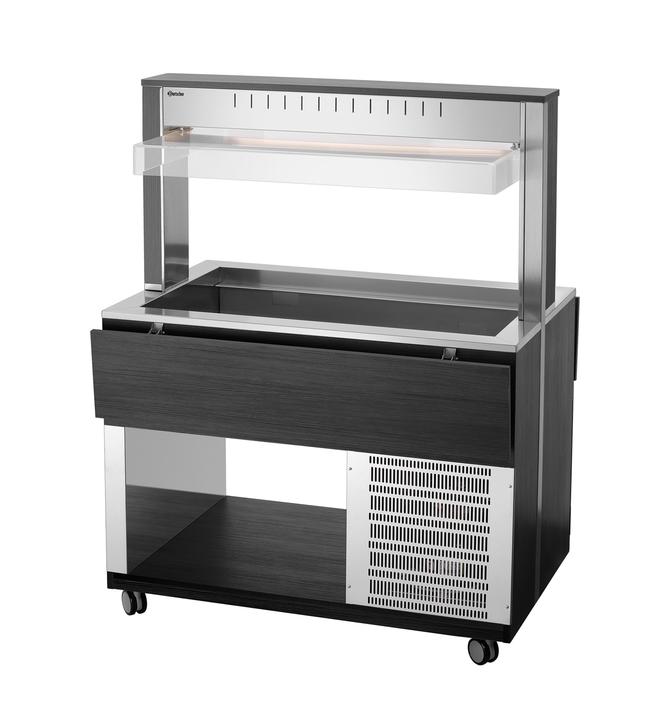 Bartscher Buffetwagen K3110-200A | Spannung: 230V | Maße: 132 x 93 x 173,0 cm. Gewicht: 134,7 kg