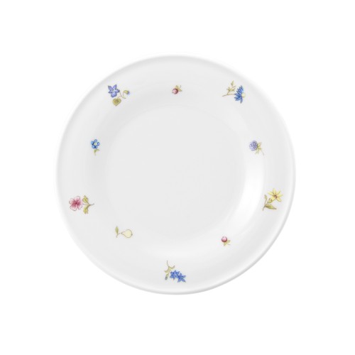 Seltmann Teller flach 17 cm, rund, Form: Community, Dekor: 57391 Streublume, hohe Kantenschlagfestigkeit, Made in Germany