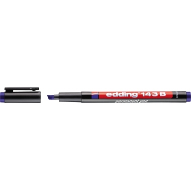 edding Folienstift 143 B 1-3mm blau nicht dokumentenecht