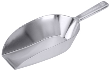 Schaufel aus Aluminiumguss, nicht spülmaschinengeeignet Länge: 25 cm, Schaufelmaß: 15 cm x 9 cm, Portionsgröße: 0,25 l