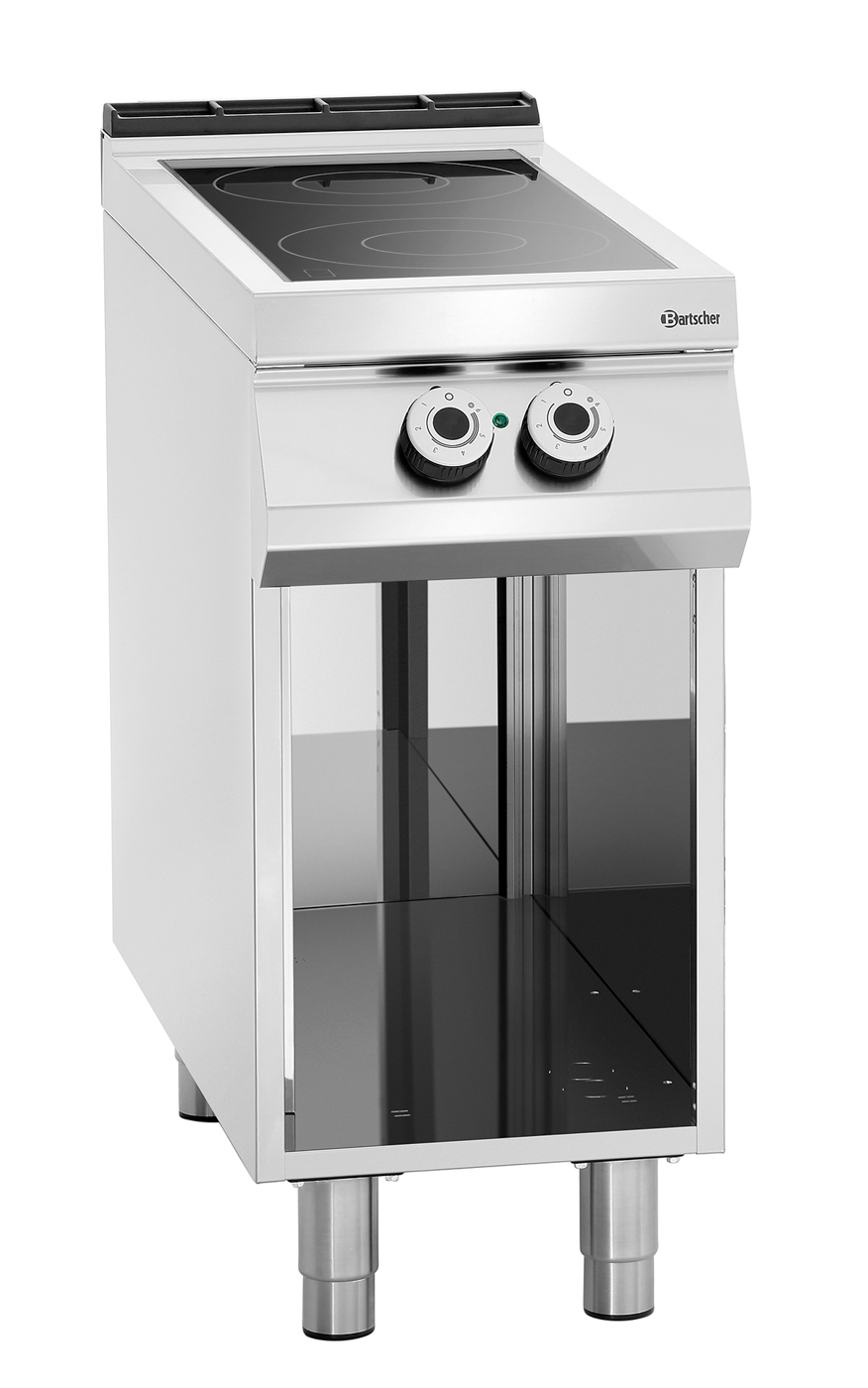Bartscher 2 Felder Elektroherd, OU | Inklusive: -| Maße: 40 x 90 x 90,0 cm. Gewicht: 36,8 kg